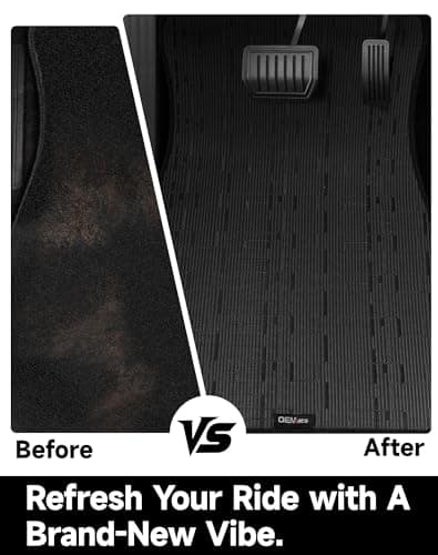 OEMATS Ultra Durable Car Floor Mats, Premium PVC Coil All-Weather Automotive Floor Mats, Universal Fit with Anti-Slip Nibbs Backing, Waterproof | Wear Resistant | Flame Retardant, Black 4PCS - Thumbnail 5