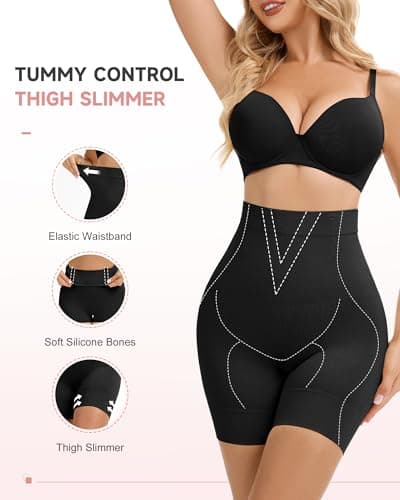 FVACPJ Shapewear Tummy Control Shorts - High Waisted Shapewear Underwear Body Shaper Butt Lifting Shorts Under Dresses - Thumbnail 3