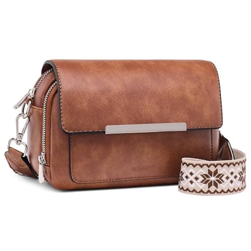 Roulens Crossbody Bags for Women Small Crossbody Wallet Purses with Card Slots Leather Shoulder Handbags Travel/Daily Use - Image 1
