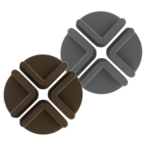 Adabuli Silicone Non-Slip Cutting Board Feet, Reusable Removable Chopping Boards Feet for Home Kitchen Countertops (Brown, Gray) - Image 1