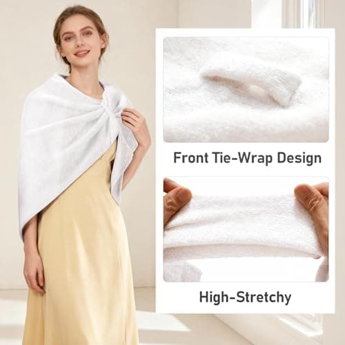 X-KIDS Pashmina Wraps for Women Poncho Shawls for Evening Dresses Top Casual Knitted Triangle Cashmere Scarf for Fall Winter - Thumbnail 5