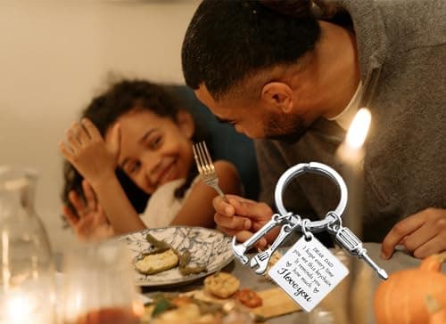 Ediseng Personalized Father's Day Gifts for Dad Stepdad,Funny Dad Keychain from Daughter/Wife,Cool Keychain for Men,Dad Birthday Gifts - Thumbnail 3