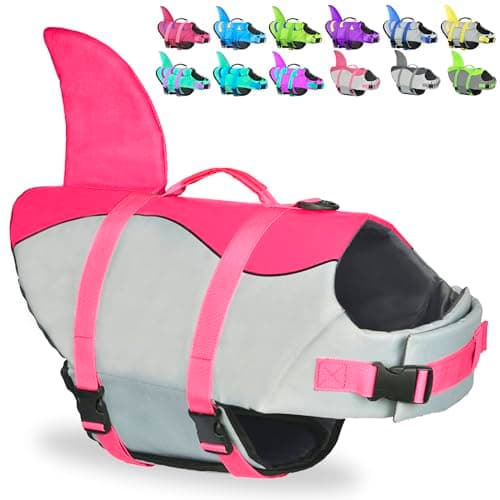 Fragralley Shark Dog Life Jacket, Adjustable Dog Life Vest with Shark Fin, Suit for Small Medium Large Dog Life Vest for Swimming and Boating - Image 1