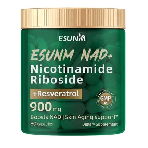 ESUNM Liposomal NAD+ Supplement with Resveratrol, NMN Supplement NAD Resveratrol Support Cellular Health, Stamina & Healthy Aging,Third-Party Tested，80 Capsules - Image 1