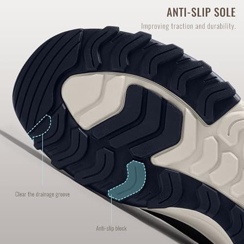 Coostar Slip On Shoes for Men Orthopedic Walking Shoe with Arch Support Hands Free Loafers Casual Navy Size 11 - Thumbnail 5