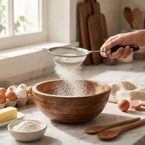 Fine Mesh Strainer Set, 304 Stainless Steel Kitchen Strainers 3 Sizes (12/14/18cm), 40 Mesh Sieve for Rice, Pasta, Flour, Tea & Juicing, Rustproof Food Strainer with Long Handle, Dishwasher Safe - Thumbnail 3