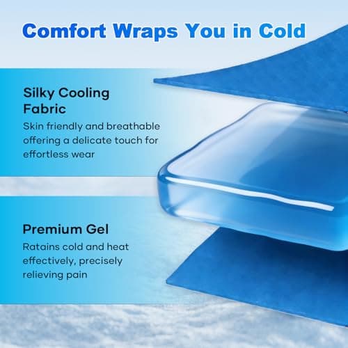 Andecoco Ankle Ice Pack Wrap Reusable Foot Ice Pack Compression Freeze Sleeve for Ankle Sprain, Plantar Fasciitis, Achilles Tendonitis - Thumbnail 4