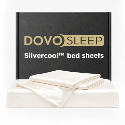 Silver Infused Sheets Set, Stays Fresh SGS Quality Certified, Temperature-Regulating Sheets for Night Sweat & Hot Sleeper, 1000-Thread-Count Luxuriously Silk Feel - White, Queen Set (3 Piece Set) - Image 1