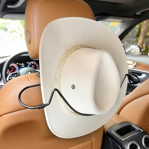 Cowboy Hat Rack Holder for Truck Car Hat Stand for Travel - Keep Hat in Shape, V-Shape Anti-Flip Grip Design for Automotive Roadtrip Hats Organizer for Men Women - Image 1