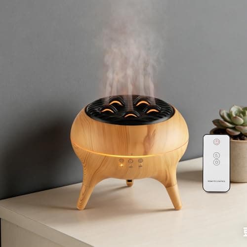 BLOIMP Essential Oil Diffuser 350ml, Essential Oils Large Room, Ultrasonic Aroma Diffuser with Remote Control,Timer, 7Colors Light Humidifier for Bedroom Home Office Hotel (Wood) - Image 1