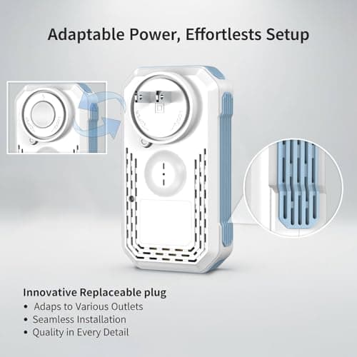 Carbon Monoxide Detectors Plug in 5-in-1 Natural Gas & Smoke Alarm with LCD Display, Monitors CO, Gas, Smoke, Temp & Humidity, Portable CO Detector Backup Battery for Home/RV/Office 2-PCS - Thumbnail 4