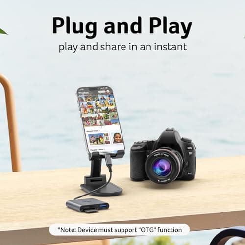 Acer SD Card Reader USB C, 3 in 1 Memory Card Reader with Dual Slots & USB 3.0, Micro SD Card Adapter for iPhone 16/15 Compatible with Camera, Android, MacBook Pro/Air, Laptop - Thumbnail 4