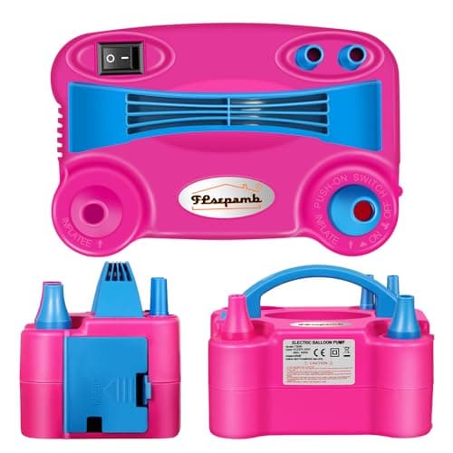 FLSEPAMB Balloon Pump, Electric Balloon Pump,Portable Dual Nozzles Electric Balloon Air Pump 110V 600W, Electric Balloon Inflator with Tying Tool, Colored Ribbons for Party Decoration - Thumbnail 6