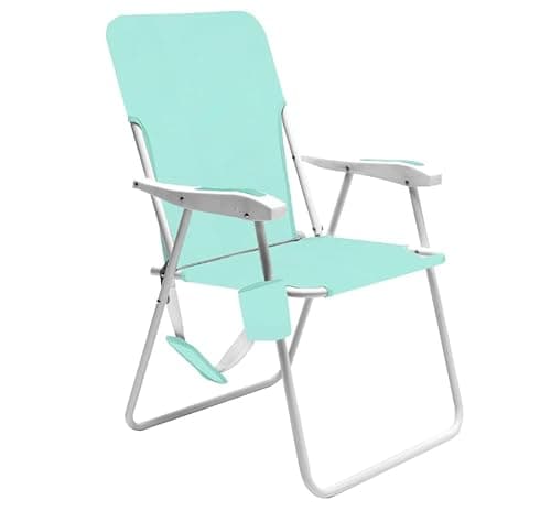 SUNNYFEEL Tall Folding Lawn Beach Chair Lightweight, Portable Sand Chair for Adults Heavy Duty 300 LBS with Cup Holders, Foldable Camping Lawn Chairs for Camp/Outdoor/Travel/Picnic/Concert/Sports - Image 1