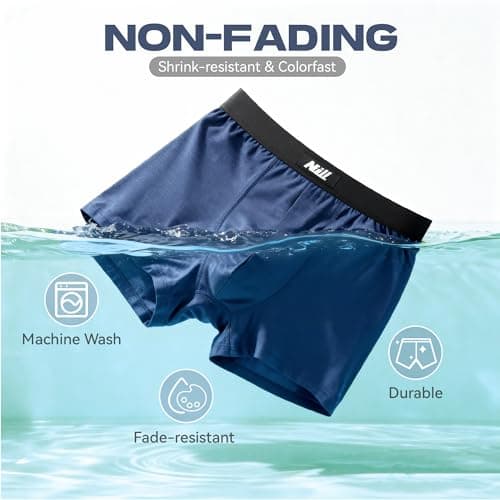 Nullktie Men's Boxer Briefs 5" Inseam, Ultra Soft Modal Underwear Moisture Wicking Trunks for Men Multipack - Thumbnail 5
