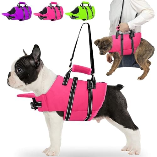 Fragralley Dog Life Jacket with Self-Locking Zipper, High-Buoyancy Ripstop Dog Swimming Vest, Floating Vest with Rescue Handle for Swimming and Boating, PFD Available for Small, Medium, and Large Dogs - Image 1