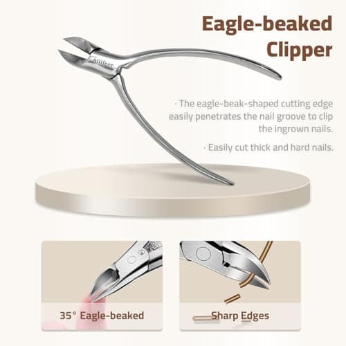 AILIFEER Manicure Kit, 9-in-1 Stainless Steel Professional large Nail Cutters and nail clippers Set, Includes Nail File, Cuticle Trimmer, with Portable Travel Case kit,Gifts For Women Men - Thumbnail 5