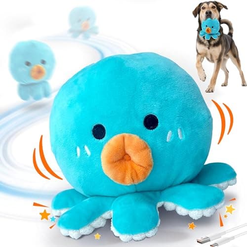 Hanarook Interactive Dog Toys, [Newly Upgraded] Moving Dog Toy to Keep Them Busy, Bouncing Dogs Toy/Squeaky Rolling Ball with Jumping Music Talking Mode for Small Medium Large Dogs(Upgrade Octopus) - Image 1