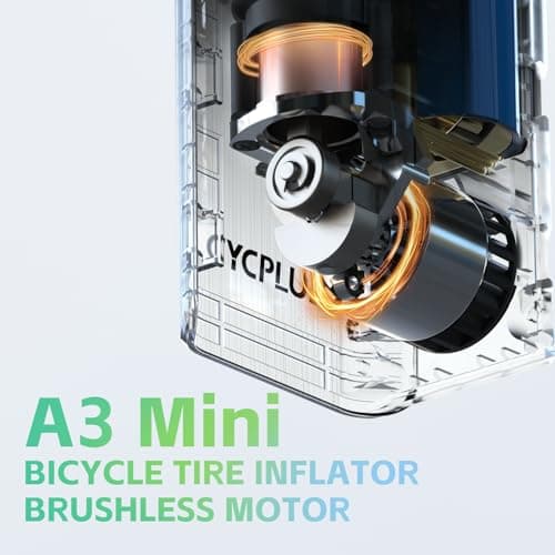 CYCPLUS Electric Bike Pump, A3Mini, 120 PSI, Brushless Motor, with Display - Thumbnail 5
