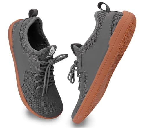 DYISOFY Womens Mens Barefoot Shoes Minimalist Walking Travel Grounding Zero Drop Extra Wide Toe Box Gym Workout Sneakers Dark Brown - Image 1