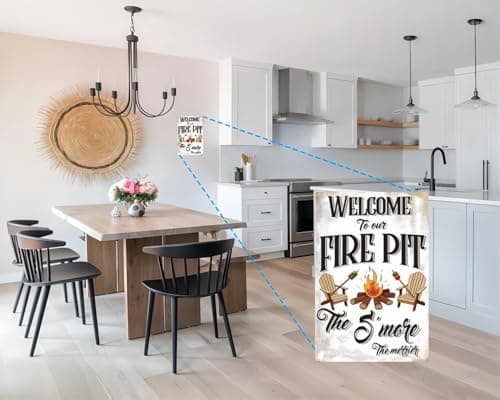 Carastora Vintage Metal Sign for Fire Pit Area - Wall Art Tin Sign for Patio, Backyard, Camping, Country Garden Decor, 8x12 Inch - Thumbnail 4
