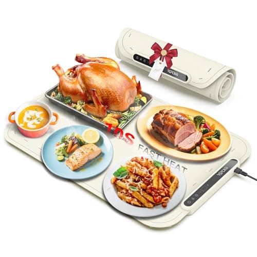 Warming Mat for Food, VEPOKA Food Warmer Mat for Countertop, Electric Warming Tray with 7 Temp Levels & Auto Shut-Off, Food Warmers for Parties, Ideal Gift for Kitchen & Buffet Use - Image 1