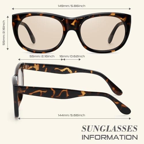 KISVIBE Oversized Flat Top Square Sunglasses for Women Light Brown Lens UV400 Protection Trendy Big Frame for Daily Wear - Thumbnail 4