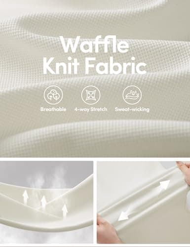 IUGA Wide Leg Pants Woman Pull on Stretchy Work Dress Pants High Waisted Business Casual Trousers Slacks Standard, Meduim, Off-White - Thumbnail 4