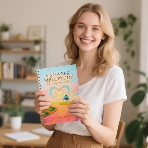 Russel Molly: A Journey Through Scripture — A 52-Week Bible Study & Daily Reading Plan, Spiritual Companion & Journal for Women & Teens, Christian Gifts and Bible Study Supplies, Hardcover Spiral-Bound Book(6.9" x 9.8") - Thumbnail 2