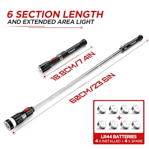 Hinshark Gifts for Men, Extendable Telescoping Magnetic Pickup Tools, Anniversary Birthday Gift for Men Dad Husband Him, Mens Gift for Cool Gadgets Tools, Unique Gift for Dad Who Have Everything - Thumbnail 4