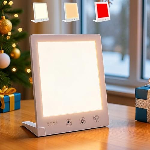 DABLEIBEN Sun Light Therapy Lamp with Red Light - 10000 Lux LED Sun Light Therapy Lamp for Face, Improving Mood, Energy, Sleep & Skin Care, with 4 Light Modes & 5 Brightness Levels, Timer, UV-Free - Image 1