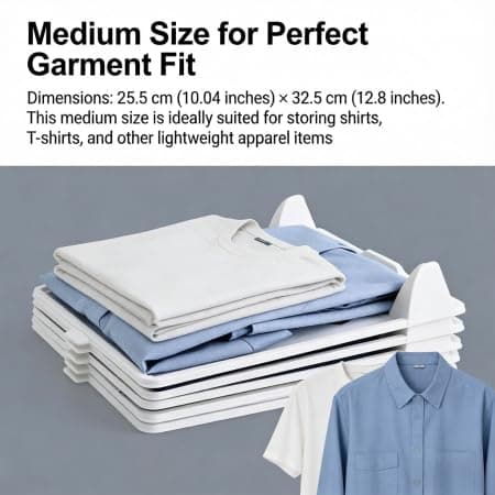 DegoCython 5-Piece Clothing Organizer, Stackable Closet Storage with Flip-Top Lid, Space-Saving Layered Design for Shirts/T-Shirts, Durable PP Material for Home Bedroom Closet Organization - Thumbnail 4