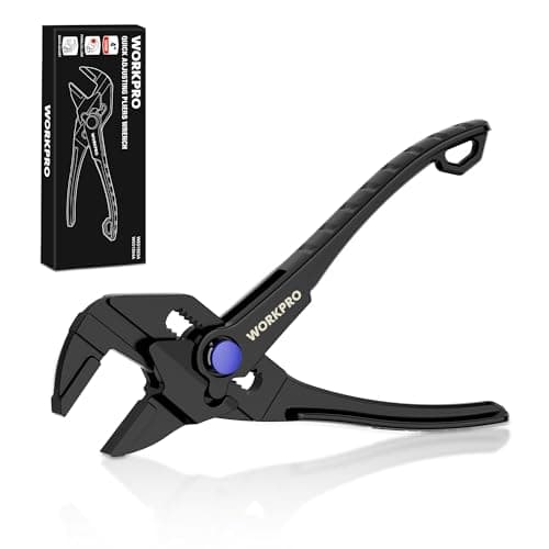 WORKPRO Mini Pliers Wrench, 4-Inch Smooth Jaw Plier, High-Toughness Alloy Steel Adjustable Wrench Pliers with Smooth Parallel Jaws, Anti-Rust Coating, EDC Plier for Tight Spaces & Versatile Use