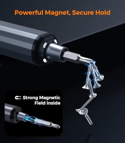 Wesdut 76-in-1 Mini Electric Screwdriver Set, [Precise Torque Control] Magnetic Power Precision Screw driver, Rechargeable Tiny Cordless Repair Tool Kit, for Eyeglass, Watch, Computer, PS5, Electronic - Thumbnail 4