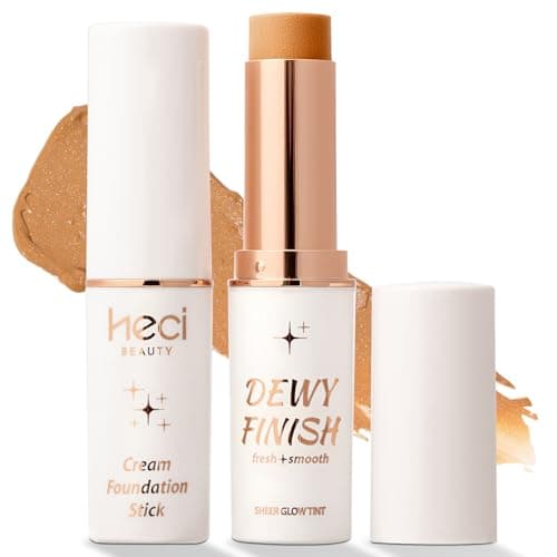HECI BEAUTY Tinted Foundation Stick, Balm to Cream Foundation with Light to Medium Coverage, Infused with Hydrating Ingredients, Dark 05,0.25 oz - Image 1