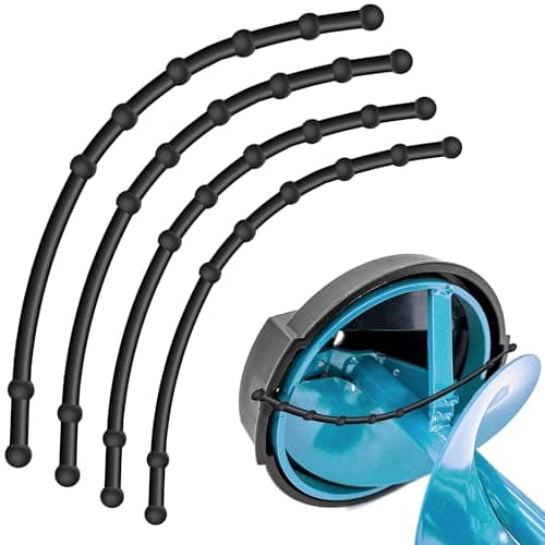 4 Pcs Rubber Guard Strap 11 Inch Ice Auger Blade Protectors High Elastic Auger Cover Strap for Power and Hand Ice Augers Ice Auger Accessories Winter Ice Fishing Accessories - Image 1