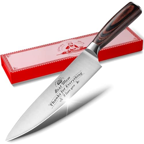 Plys Kitchen Gifts for Mom: Gifts for People who Love to Cook Birthday Gift for Mom 8 inch Kitchen Chef Knife Christmas Gift - Image 1