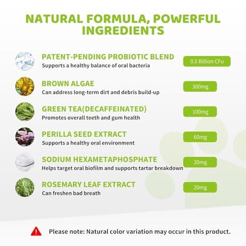 Aloevia Dog Dental Powder for Teeth 200g -Enzymatic Plaque & Tartar Remover, Teeth Cleaning Powder for Fresh Breath, 90 Day Supply for All Breeds - Thumbnail 6