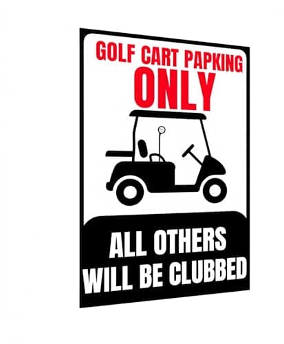 stora Golf Cart Wall Decor - Vintage Metal Tin Sign for Garage, Mansion, Cafe or Farmhouse, Bar, Themed Decor, 8x12 Inch - Image 1