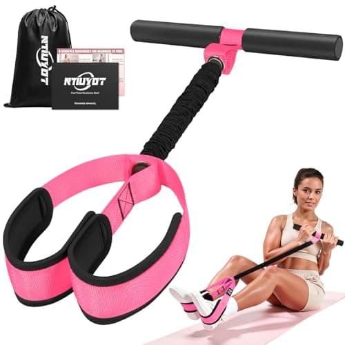 NTIUYOT Upgraded Durable Pedal Resistance Band with Handle, Thickened Latex Tubes and Soft Foam Fabric Foot Pedal, Sit Up Exercise Equipment for Abdomen, Waist, Arm, Core/ABS, Leg, Physical Therapy - Image 1
