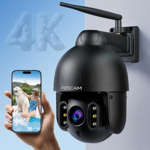 FOSCAM 4K/8MP Security Camera Outdoor, 4X Optical Zoom AI Human/Vehicle Detection,165FT Color Night Vision, 120dB Siren, IP66 - Image 1