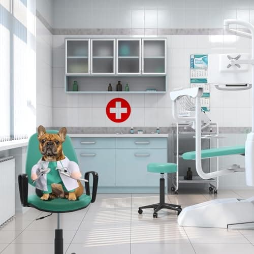 NACOCO Halloween Dog Doctor Costume - Pet Dentist Clothes Cat Funny Uniform Green Outfit Apparel Adjustable for Small Medium and Large Dogs(Green Dentist, M) - Thumbnail 6