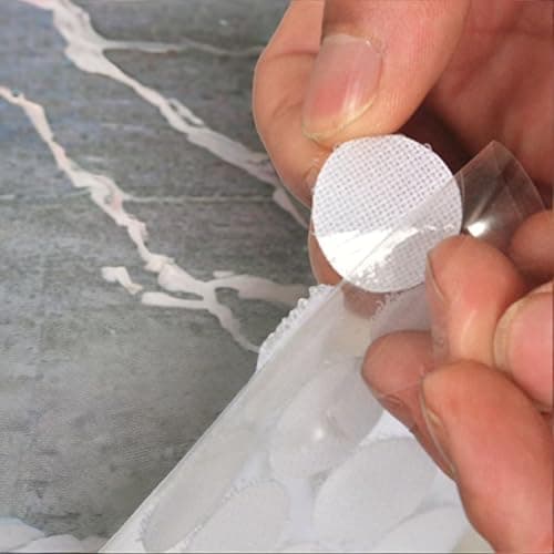 600pcs Hook and Loop Sticky Dots, 0.6-Inch Hook & Loop Glue Dots Circle Round White Dot Stickers for Fabric Classroom Arts Crafts Home Office Use, No Sew (300 Pairs) - Thumbnail 3