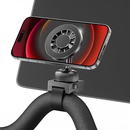 Magnetic Phone Holder Compatible with Peloton Bike&Bike Plus, Magnet Phone Mount Compatible with MagSafe, with Adjustable Strap for Bike Accessories, Gym Equipment, Treadmill, Stroller, Shopping Cart - Image 1