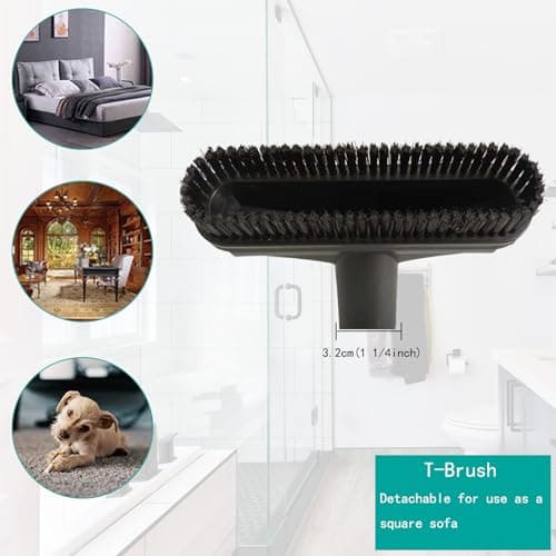 13 PCS Shop Vac Accessories - Includes Horse Hair Vacuum Brush, Floor Brush, Crevice Tool, and Hose Adapters for 2 1/2" to 1 1/4" - Thumbnail 3