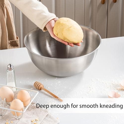 Stainless Steel Colander and Strainer Bowl Set, 3.5QT Kitchen Colander with Handle, 304 Stainless Steel Pasta Strainer and Solid Bowl for Kitchen Use - Thumbnail 6