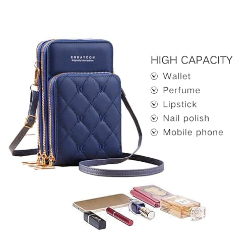 Endaycon Crossbody for Women, Trendy Small Phone Purse with Secure Card Slots, Lightweight Card wallet - Thumbnail 6