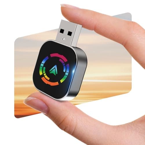 Jasput Carplay Wireless Adapter, 2026 Upgrade Mini Carplay for Apple iPhone & Android Auto Wireless Adapter, for Cars with Built-in Wired Apple Carplay Play and Plug, Stable Control & No Delay - Image 1