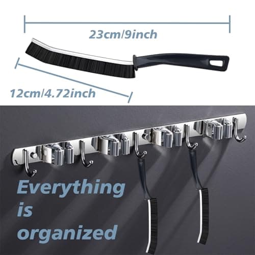 Crevice Cleaning Brush Magic Brush Tool, Bathroom Tile Groove Gap Radiator Window Sink Alloy Cleaning Scrubbing Brushes with Long Handle, Thin Cleaning Supplies for Home Kitchen Narrow Corners - Thumbnail 4