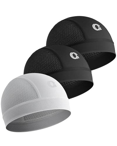 OCQOCQ 3 Pcs Cooling Breathable Mesh Skull Caps for Men Women Cycling Lightweight Quick-Dry Helmet Hard Hat Liner - Image 1